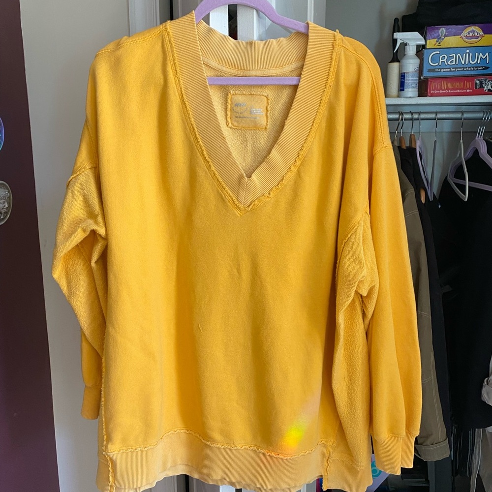 Aerie dark neon orange Soak it up sweatshirt size Large